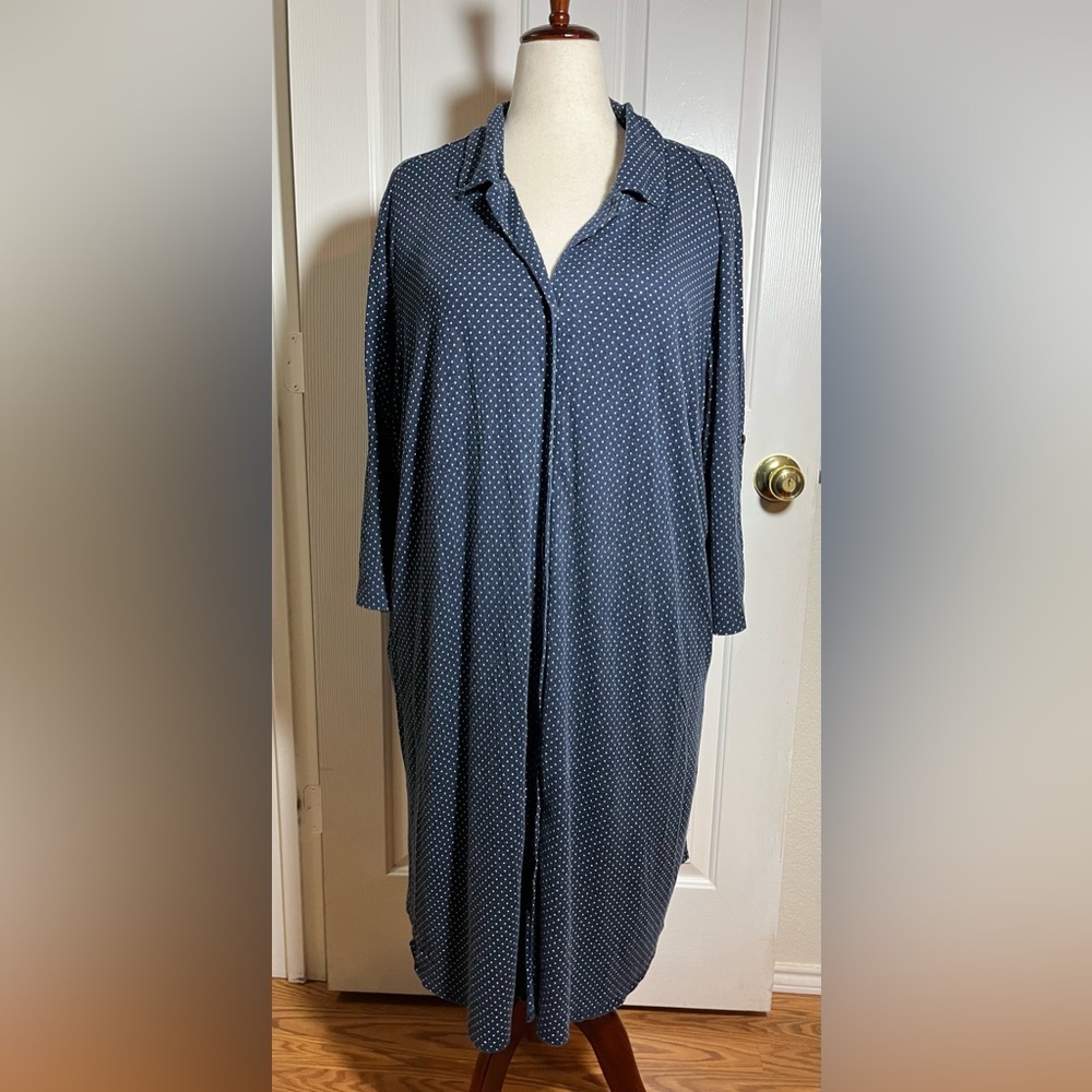 Nautica Button-Down Polka Dot Nightshirt